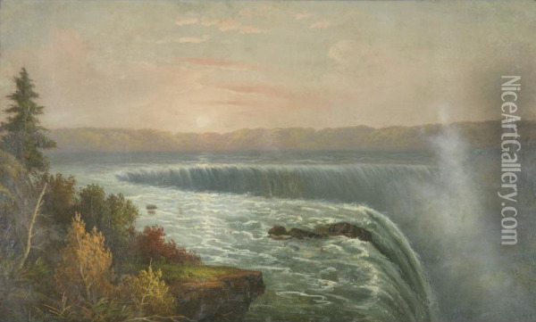 Niagara Falls Oil Painting - R.G.L. Leonori
