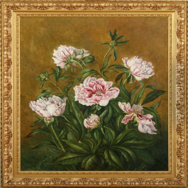 Pink Peonies Oil Painting - Isadora Moller