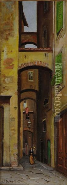Scorcio Di Strada Oil Painting - Anacleto, Nino Della Gatta