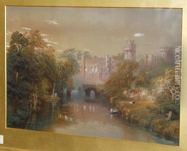 Warwick Castle Oil Painting - John Cooke Bourne
