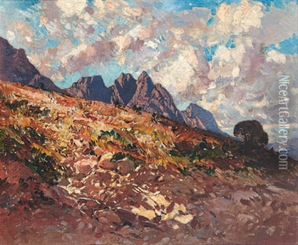 Jonkershoek, Cape Oil Painting - Robert Gwelo Goodman