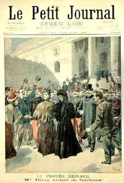The Reinach Trial from Le Petit Journal 12th February 1899 Oil Painting - Fortune Louis Meaulle
