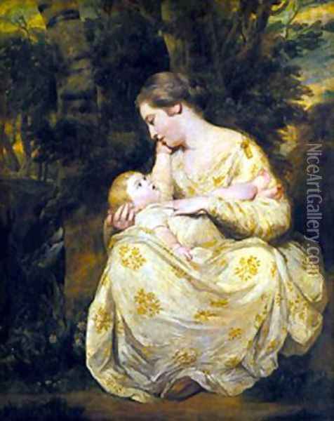 Mrs. Susanna Hoare and Child Oil Painting - Sir Joshua Reynolds