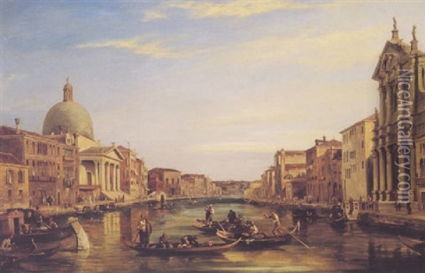 The Grand Canal Venice Oil Painting - Edward Pritchett