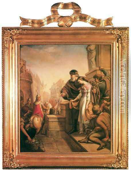 Series Szep Ilonka- VI. The Recognition 1865 Oil Painting - Soma Orlai Petrich