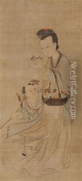 Lady Oil Painting -  Jiao Bingzhen
