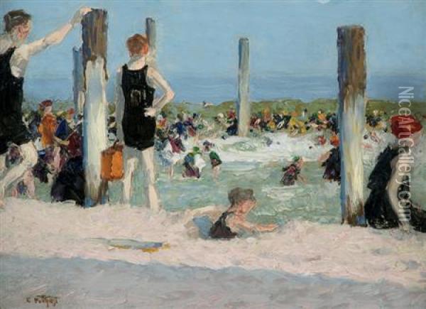 In The Dog Days Oil Painting - Edward Henry Potthast