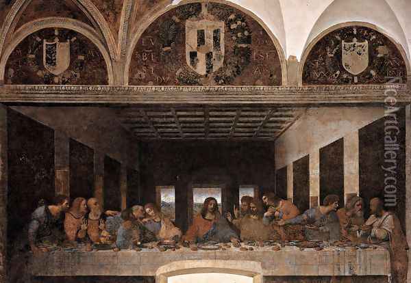 The Last Supper (2) 1498 Oil Painting - Leonardo Da Vinci