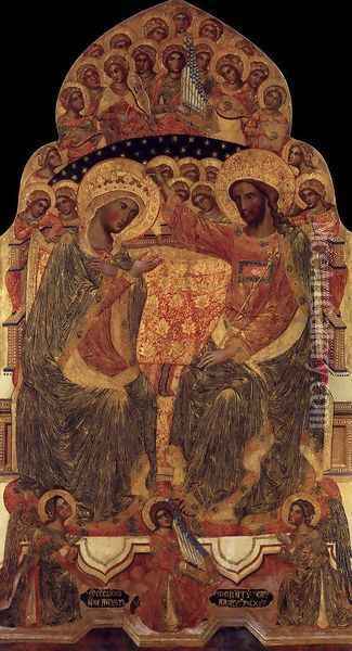 Coronation of the Virgin c. 1372 Oil Painting - Donatello (Donato di Niccolo)