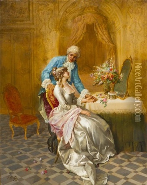 The Dressing Table Oil Painting - Jean Francois Gose