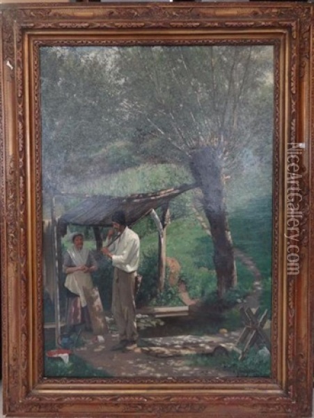 La Pause En Ete Oil Painting - Louis Joseph Anthonissen
