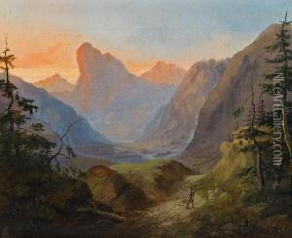 Schafberg Oil Painting - Franz II Steinfeld