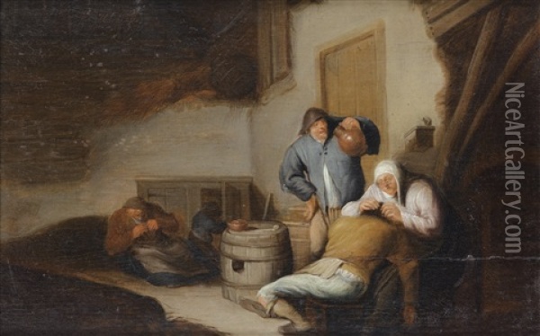 Scene D'interieur De Taverne Oil Painting - Anthonie Victoryns