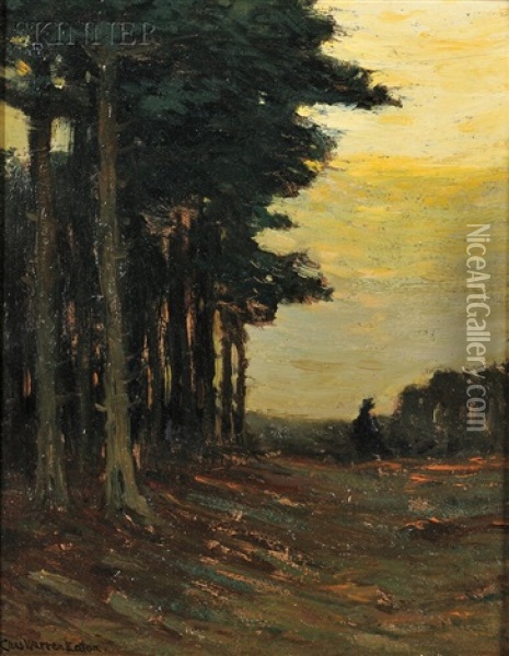 Edge Of The Pine Grove Oil Painting - Charles Warren Eaton