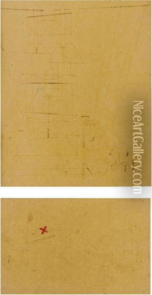 Die Zeichnung Mit Dem X Fehler; Die Zeichnung Oil Painting - Paul Klee