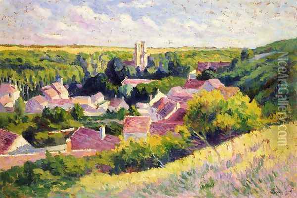 Moulineux, the Village Oil Painting - Maximilien Luce