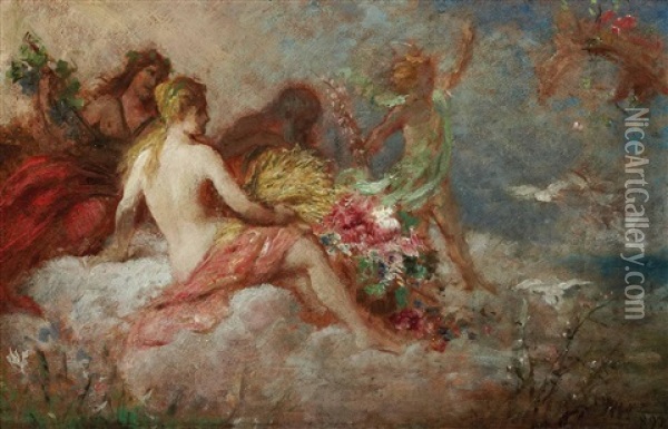 Allegorie Auf Den Sommer Oil Painting - Rudolf Hausleitner