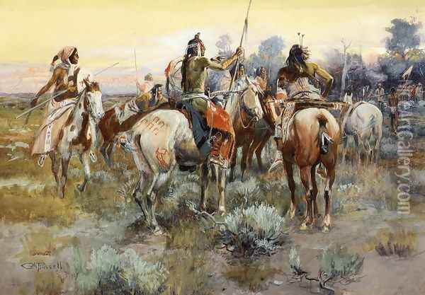 The Truce Oil Painting - Charles Marion Russell