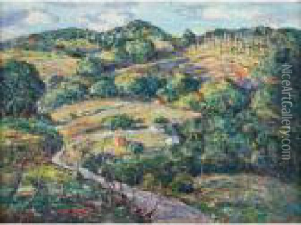 Rolling Hills Oil Painting - Ernest Lawson