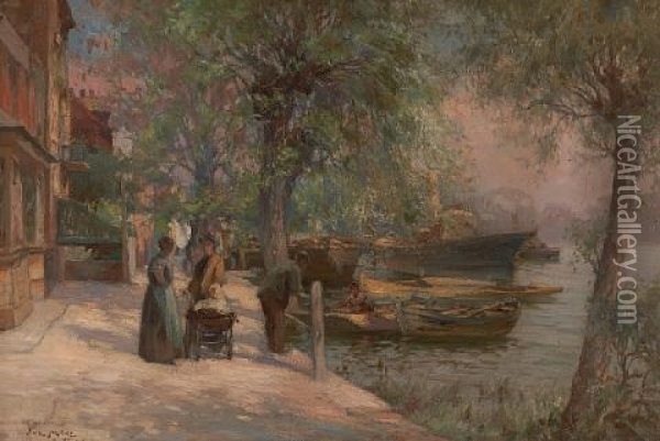 A Summer's Day Oil Painting - Joseph Milne