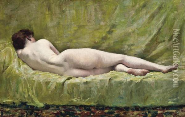 Reclining Nude Oil Painting - Leopold-Francois Kowalsky