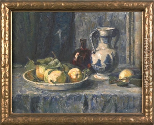 Still Life With Quinces Oil Painting - Gertrud Staats