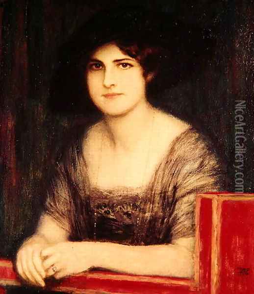Portrait of a Woman (2) Oil Painting - Franz von Stuck