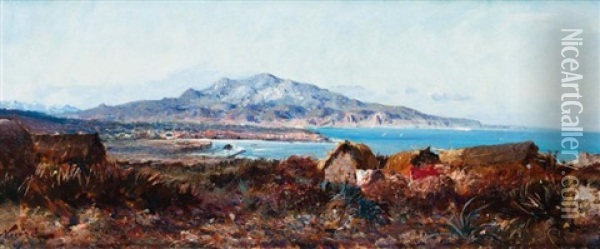 La Baie De Tipaza Oil Painting - Maxime Noire