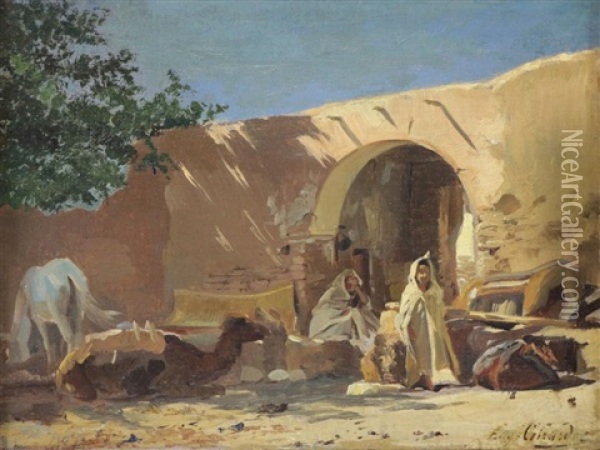 Orientalist Scene Oil Painting - Eugene Alexis Girardet