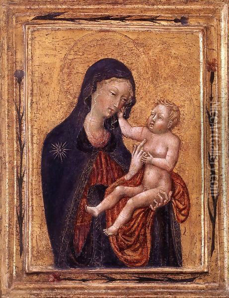 Virgin and Child Oil Painting - Giovanni di Paolo