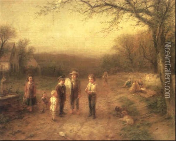 Happy Days Oil Painting - George Henry Boughton