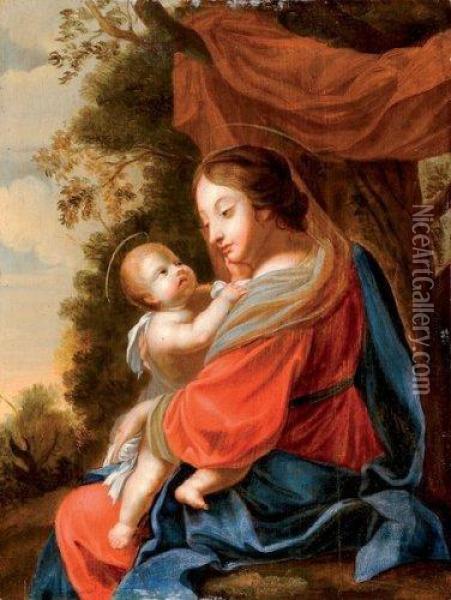 Vierge A L'enfant Oil Painting - Aubin Vouet