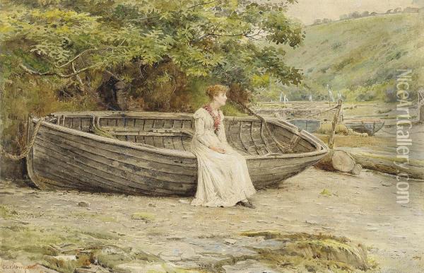 Awaiting The Return Of The Fleet Oil Painting - George Goodwin Kilburne