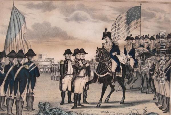 New York, 
'surrender Of Cornwallis' Oil Painting - Currier