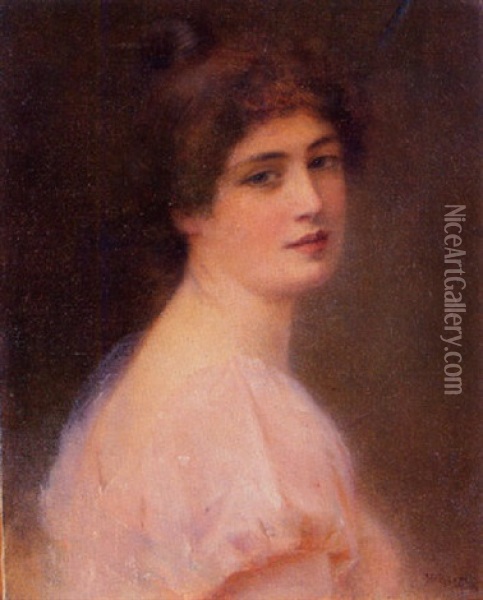 Retrato De Dama Oil Painting - Henri Rondel
