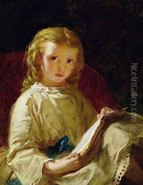 Reading Oil Painting - Alexander Johnston