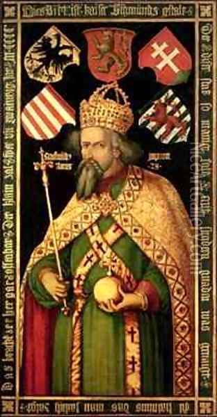 Emperor Sigismund Holy Roman Emperor King of Hungary and Bohemia 1368-1437 Oil Painting - Durer or Duerer, Albrecht