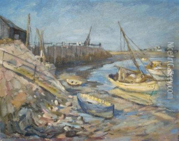 Foryd Harbour , Rhyl , Wales Oil Painting - Robert Hughes