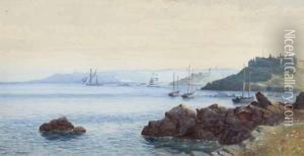 Seascape & Boats Oil Painting - Anthony Carey Stannus