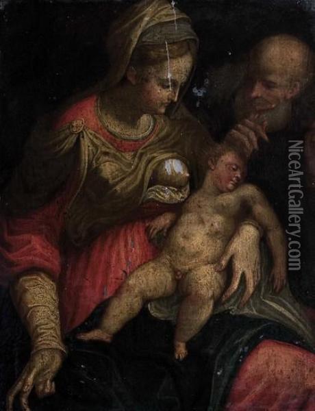 Sacra Famiglia Oil Painting - Bernardino Campi