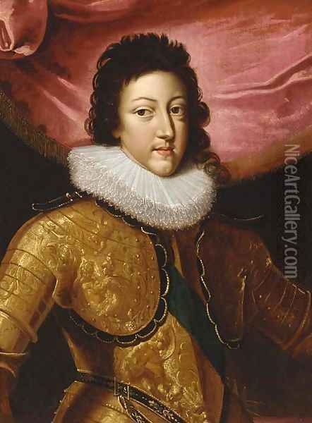 Portrait of King Louis XIII Oil Painting - Frans Pourbus the younger