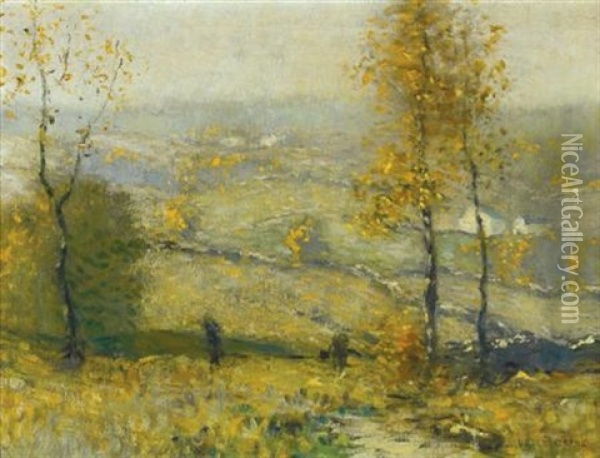 Autumn In The Countryside Oil Painting - Bruce Crane