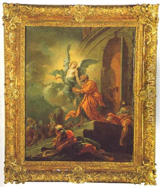 Saint Pierre Delivre Par L'ange Oil Painting - Jean-Baptiste van Loo