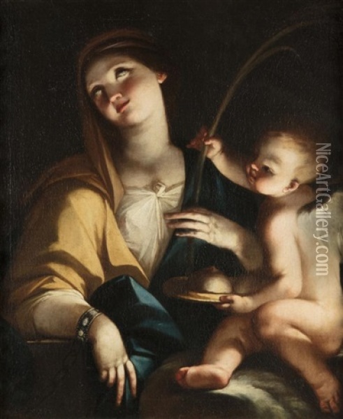 St. Agatha Oil Painting - Pietro Ricchi
