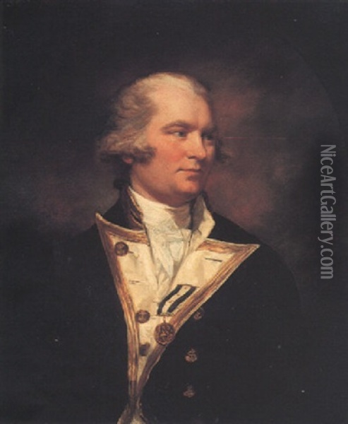 Portrait Of Admiral Thomas Lennox Frederick Oil Painting - James (Thomas J.) Northcote