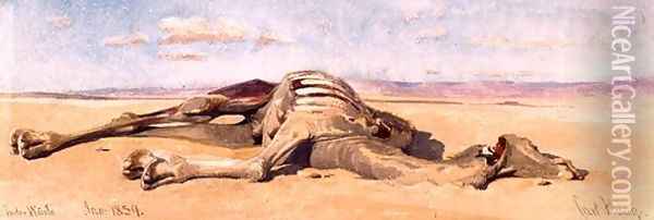 A Dead Camel Oil Painting - Carl Haag