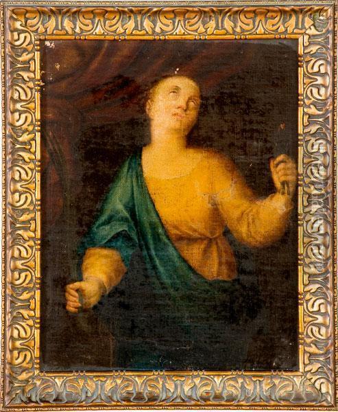 Santa Apollonia Oil Painting - Carlo Saraceni
