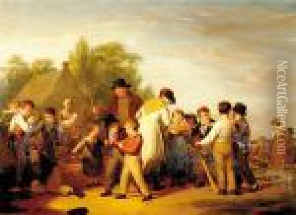 The Courageous Brother Oil Painting - William Frederick Witherington
