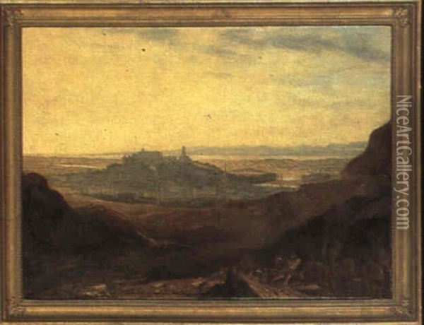 View Of Lancaster From The East Oil Painting - John Henderson the Elder
