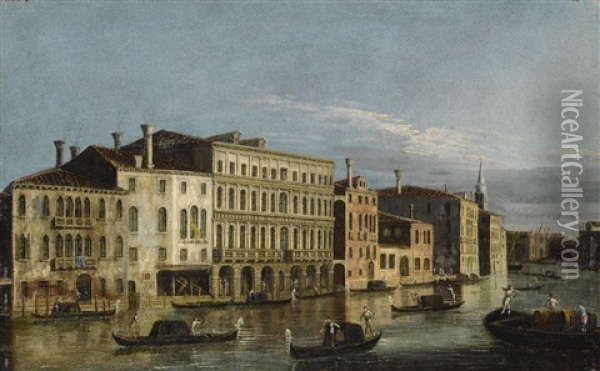 Venice, A View Of The Grand Canal Oil Painting -  Master of the Langmatt Foundation Views